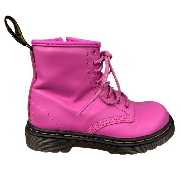 Dr. Martens Other - Dr. Martens Kids Pink Leather Lace Up Combat Boots Size US 9